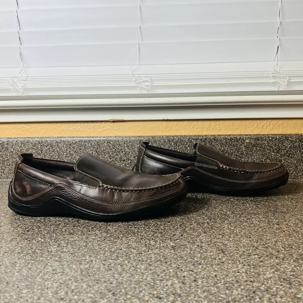 Cole Haan Mens Sz 11M Loafer Brown Classic Leather Slip On Comfort Driving Shoes